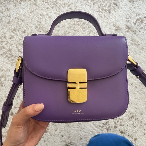 APC mini grace top handle bag in purple - Picture 4 of 8